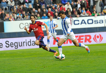 Chory Castrok egin du Realaren gola. (Idoia ZABALETA / ARGAZKI PRESS)