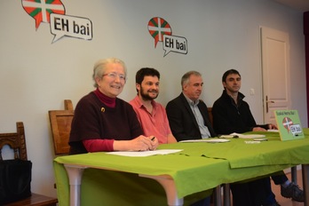 EH Baiko ordezkariak, Baionako agerraldian. (Sylvain SENCRISTO)