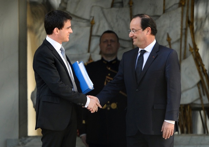 Valls y Hollande, en una imagen de archivo. (Eric FEFERBERG/AFP) 