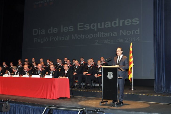 El conseller de Interior, Ramon Espadaler, en un acto de los Mossos d'Esquadra. (GENERALITAT)