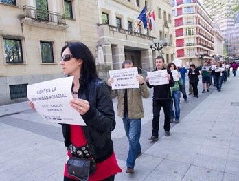 Movilización sindical para exigir justicia en el caso Cabacas. (Marisol RAMÍREZ/ARGAZKI PRESS)