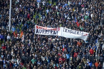 Movilización contra la Lomce el pasado 27 de marzo en Iruñea. (Iñigo URIZ / ARGAZKI PRESS)