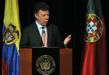 El presidente de Colombia, Juan Manuel Santos. (Guillermo LEGARIA/AFP PHOTO)