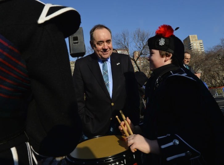 El ministro principal de Escocia y líder del SNP, Alex SALMOND. (Stan HONDA/AFP PHOTO)
