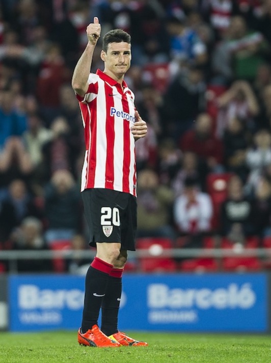 Aduriz suma ya quince tantos esta temporada. (Luis JAUREGIALTZO /ARGAZKI PRESS)
