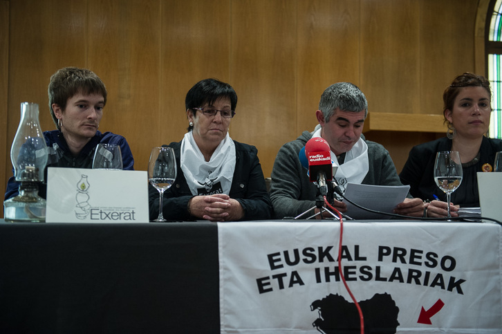 Etxerat ha informado en rueda de prensa del estado de salud del preso tafallés. (Jagoba MANTEROLA/ARGAZKI PRESS)