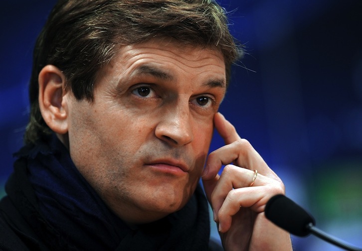 Tito Vilanova, en una imagen tomada hace ahora un año. (Lluis GENE/AFP)