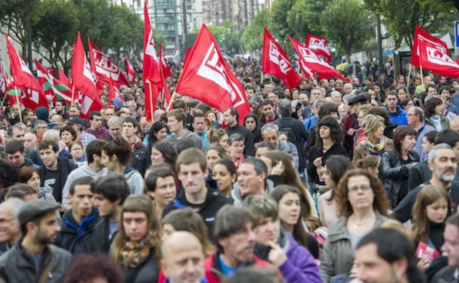 LAB sindikatuaren mobilizazioa, Bilbon. (Marisol RAMIREZ/ARGAZKI PRESS)