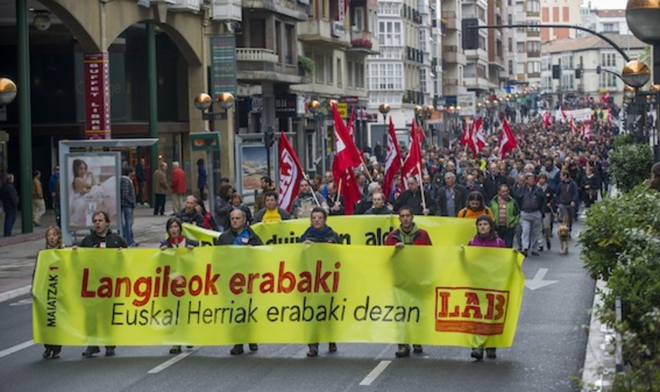 LABek Gasteizen egin duen mobilizazioaren beste irudi bat. (Juanan RUIZ/ARGAZKI PRESS)