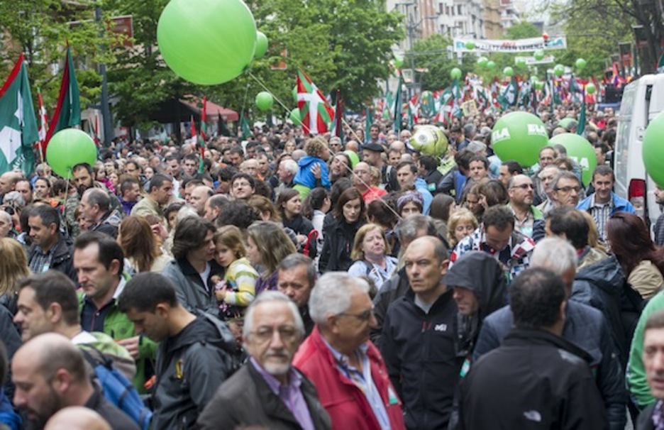 ELA sindikatuaren manifestazioa Bilbon. (Marisol RAMIREZ/ARGAZKI PRESS)