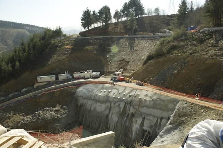 Obras del TAV en el tramo de Tolosa-Hernialde, uno de los cuatro en los que trabaja Corvian. (Gorka RUBIO/ARGAZKI PRESS)