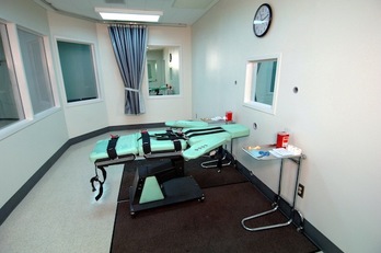 Cámara de ejecución de la cárcel de San Quintin, en California. (CDCR)