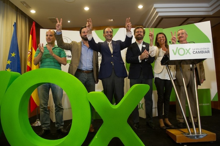 Acto de Vox en Gasteiz en las pasadas elecciones al Congreso español. (Raul BOGAJO/ARGAZKI PRESS)
