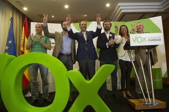 Acto de inicio de campaña de Vox en Gasteiz. (Raul BOGAJO/ARGAZKI PRESS)