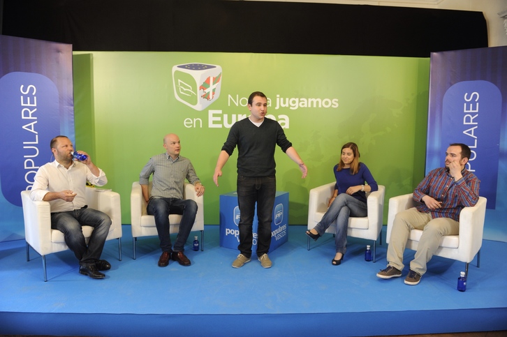 Quiroga ha participado en un encuentro organizado por Nuevas Generaciones del PP. (Jon URBE / ARGAZKI PRESS)