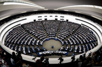 Imagen de una sesión plenaria del Parlamento en la sede de Estrasburgo. (Frederick FLORIN/AFP)