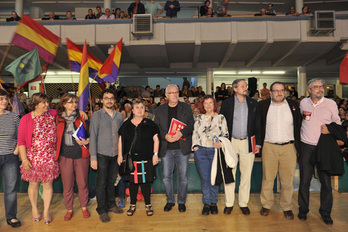 Acto de IU celebrado en el frontón Labrit de Iruñea. (Idoia ZABALETA/ARGAZKI PRESS)