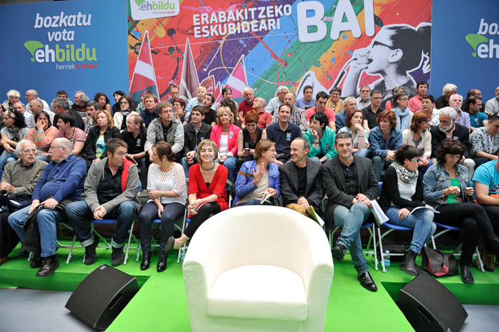 Acto central de EH Bildu en el Anaitasuna de Iruñea. (Idoia ZABALETA/ARGAZKI PRESS)