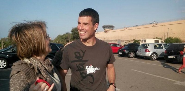 Jorge Olaiz, una vez abandonada la prisión almeriense. (Ahotsa.info)