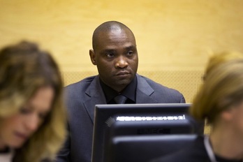 Germain Katanga, durante la lectura de la sentencia. (Armin TASLAMAN / AFP PHOTO)