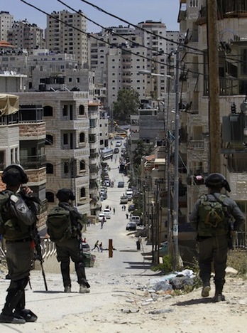 Soldados israelíes, en Ramallah. (Abbas MOMANI/AFP PHOTO)