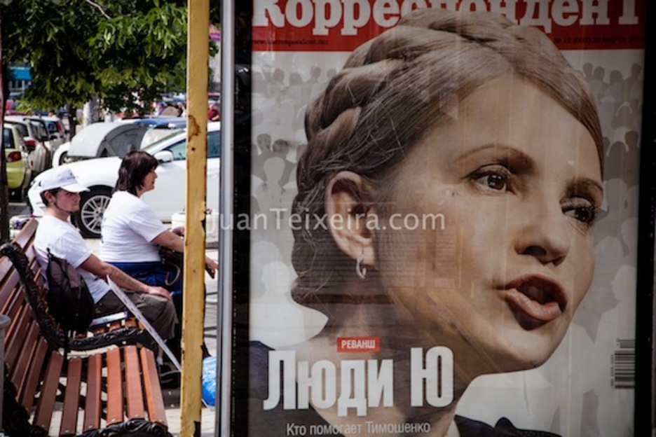Propaganda de la candidata Yulia Timoshenko. (Juan TEIXEIRA)