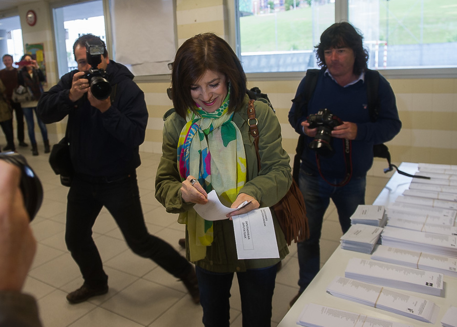 La candidata del PNV, Izaskun Bilbao. (Luis JAUREGIALTZO / ARGAZKI PRESS)