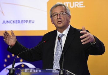Jean-Claude Juncker, durante su comparecencia. (John THYS /AFP PHOTO) 