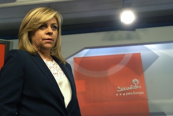 Elena Valenciano ha reconocido el varapalo durante su valoración tras el recuento. (Curto DE LA TORRE/AFP)