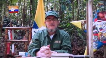 Timoleón Jiménez, en una captura del vídeo difundido con motivo del 50º aniversario de las FARC-EP. 