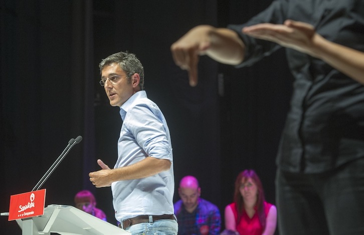 Eduardo Madina, en un acto electoral en Barakaldo. (Marisol RAMIREZ/ARGAZKI PRESS)