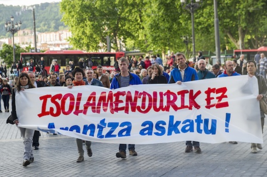 Bilbon, Arantza Zuluetaren aldeko manifestazioa egin dute. (Marisol RAMIREZ/ARGAZKI PRESS)