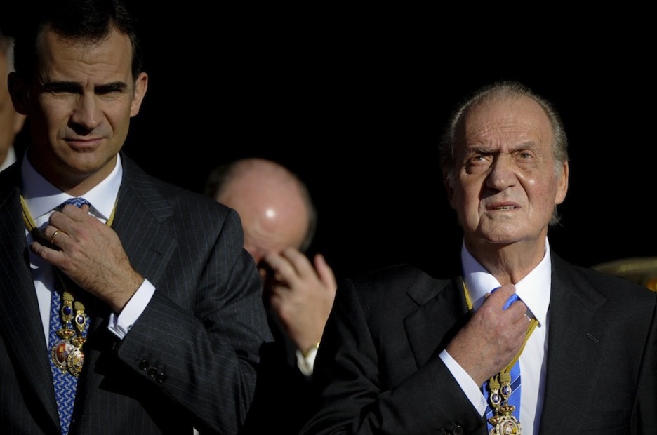 Su hijo Felipe será su sucesor en la Corona española. (Pedro ARMESTRE/AFP)