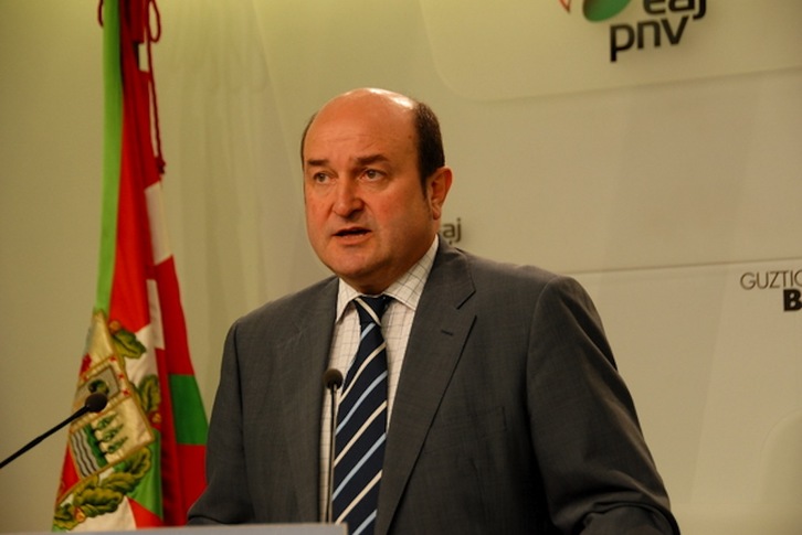 Andoni Ortuzar, durante una comparecencia pública. (PNV)