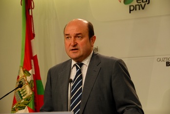 Andoni Ortuzar ha comparecido para valorar el anuncio de Juan Carlos Borbón. (PNV)