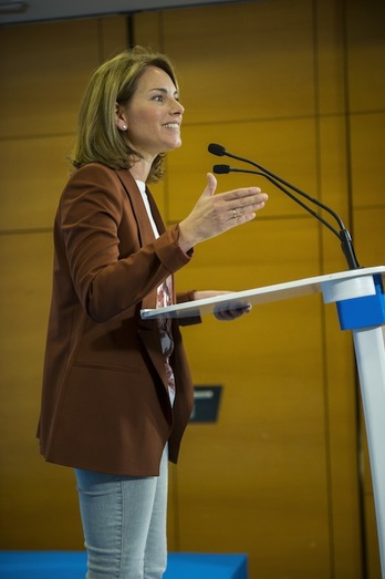Arantza Quiroga, presidenta del PP de la CAV. (Juanan RUIZ / ARGAZKI PRESS)
