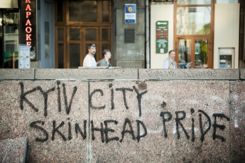 Una pintada nazi en Kiev. (Juan TEIXEIRA