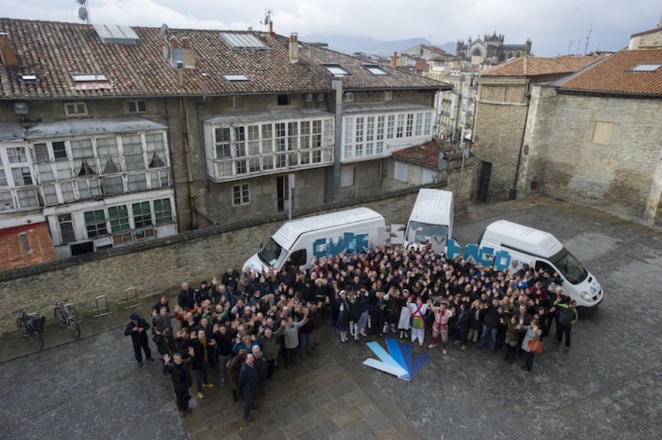 Herriz herriko ekimenen aurkezpena egin zuten Gasteizen urtarrilaren 18an. (Juanan RUIZ/ARGAZKI PRESS) Herriz herriko ekimenen aurkezpena egin zuten Gasteizen urtarrilaren 18an. (Juanan RUIZ/ARGAZKI PRESS)