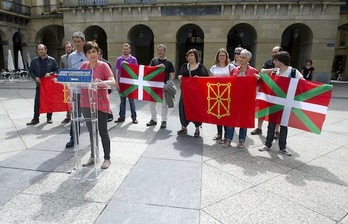 Comparecencia de EH Bildu en la Parte Vieja de Donostia. (Juan Carlos RUIZ / ARGAZKI PRESS)