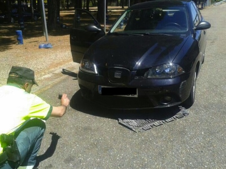 Iker Lima preso galdakoztarraren lagunen autoa. (NAIZ.INFO)