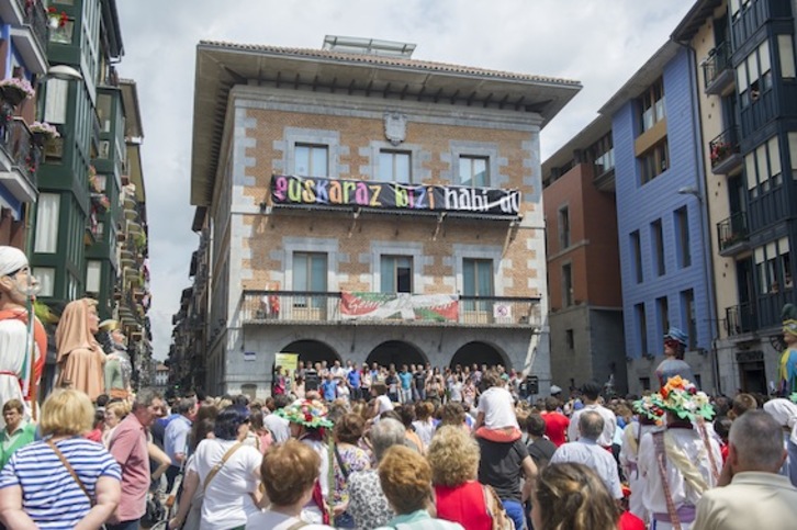 Tolosan antolatu dute UEMA eguna. (Gorka RUBIO/ARGAZKI PRESS)