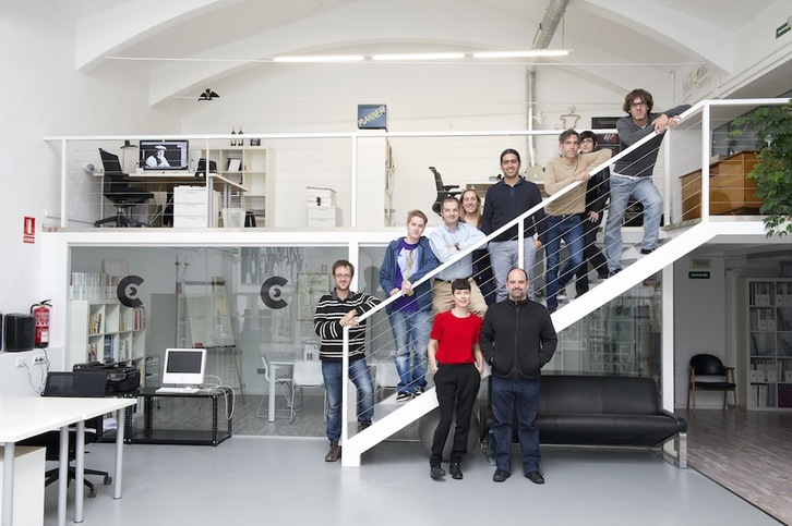 Cocoworking, puesto en marcha en Iruñea por Iñaki Etxandia y Marta Martín. (Conny Beyreuther)