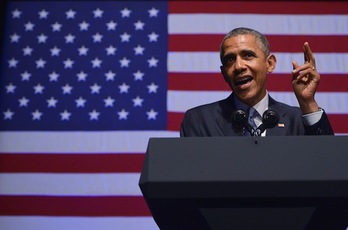 Obama, durante su intervención. (Mandel NGAN/AFP PHOTO)