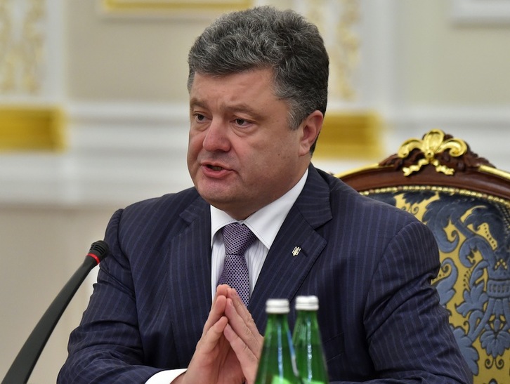 Poroshenko, en una imagen tomada el pasado lunes. (Sergei SUPINSKY/AFP)