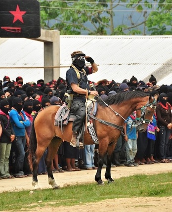 El subcomandante Marcos, en La Readlidad. (Oskar HERNANDO)