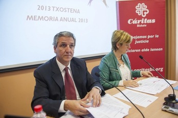 Comparecencia de Cáritas en Bilbo para presentar la memoria de Bizkaia. (Marisol RAMÍREZ / ARGAZKI PRESS)
