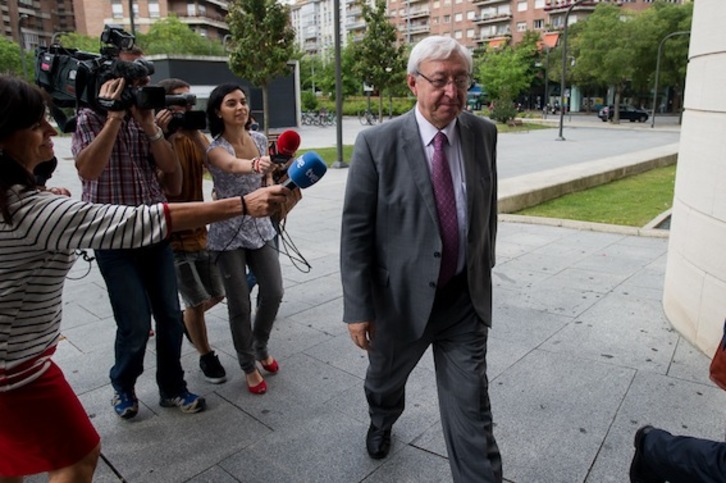 El exconcejal iruindarra Ignacio Polo en una de sus comparecencias judiciales. (Iñigo URIZ/ARGAZKI PRESS)