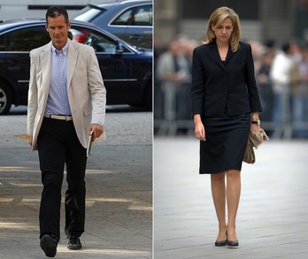 Iñaki Urdangarin y Cristina de Borbón, principales imputados en el ‘caso Nóos’.  (Quique GARCÍA - Josep LAGO/AFP)
