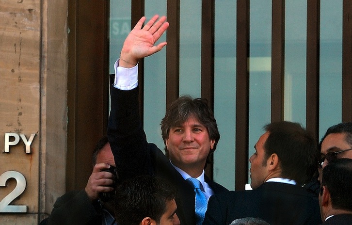 El vicepresidente argentino, Amado Boudou, llega al juzgado el pasado 9 de junio. (Gustavo AMARELLE/AFP) 