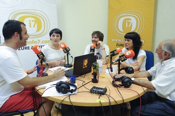 Emisión del año pasado del programa especial del chupinazo. (Jagoba MANTEROLA / ARGAZKI PRESS) 